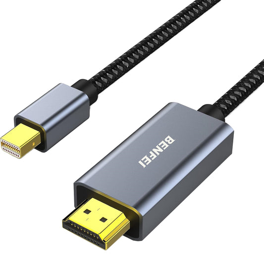 Cabo de Vídeo Benfei, MiniDisplayPort - HDMI, 4K, 0,9m, Cinzento