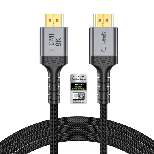 Cabo de Vídeo Tech-Protect Ultraboost 2, HDMI - HDMI, 8K, 2m, Preto