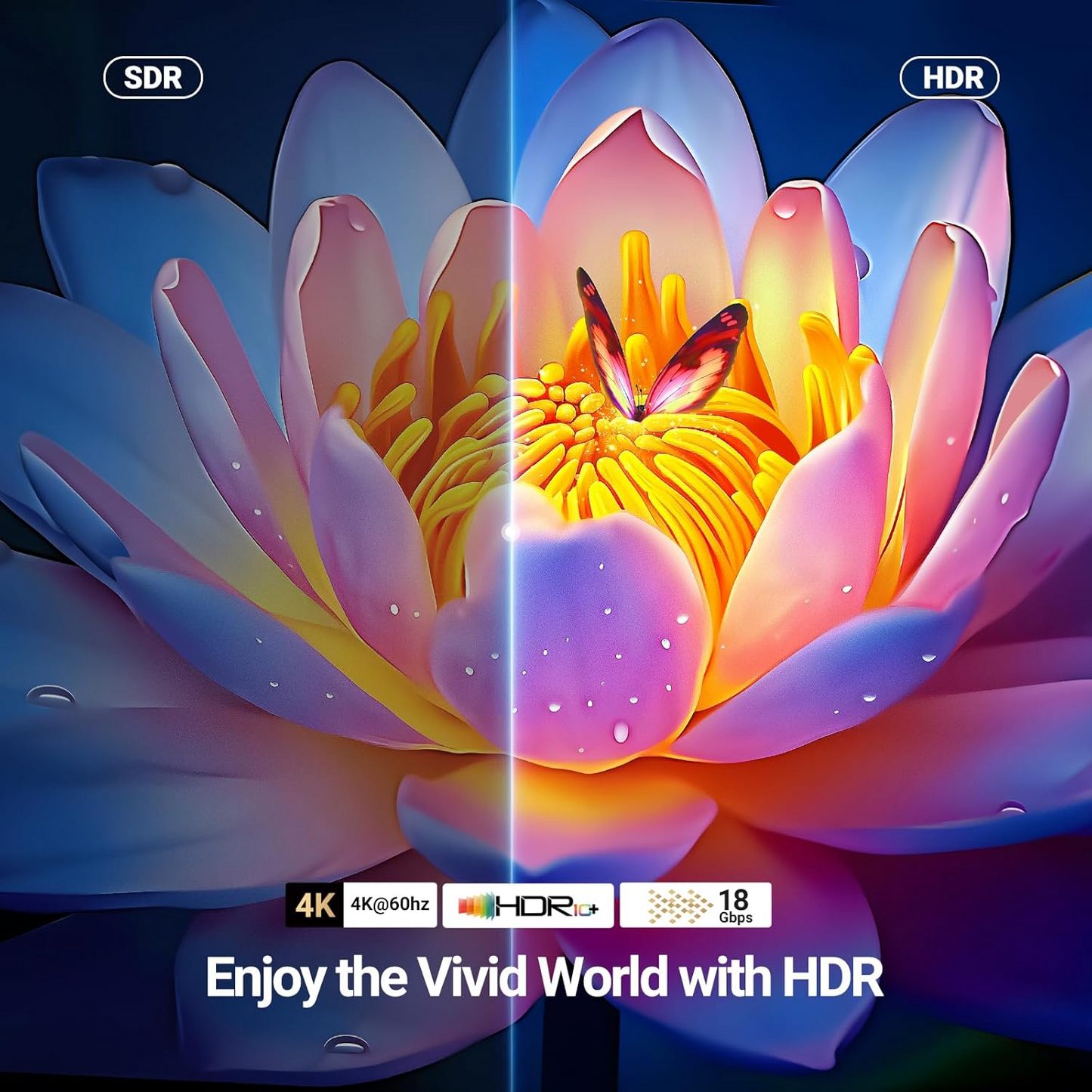 Cabo de Vídeo UGREEN HD118, HDMI - HDMI, 4K, 1.5m, Preto