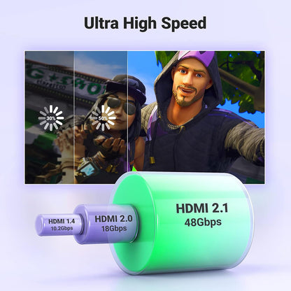 Cabo de Vídeo Ugreen HD140 (80405), HDMI - HDMI, 8K, 5m, Preto