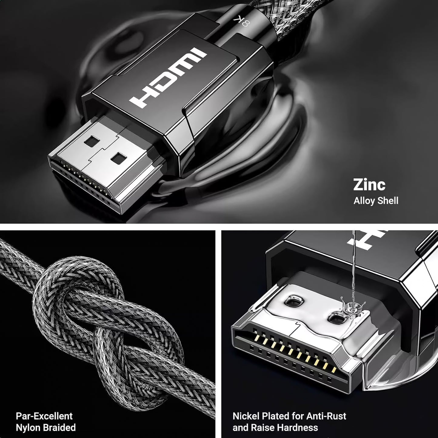 Cabo de Vídeo UGREEN, HDMI - HDMI, 8K, 1.5m, Preto
