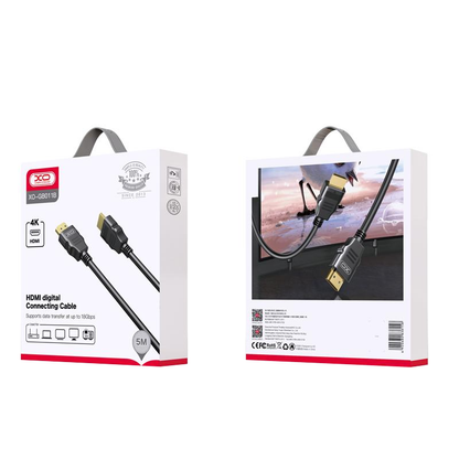 Cabo de Vídeo XO Design GB011B, HDMI - HDMI, 4K, 5m, Preto