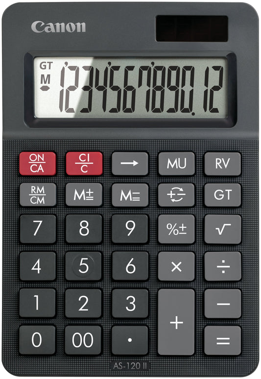 Calculadora de Secretária Canon AS-120 II, Preto CANAS120IIDBL