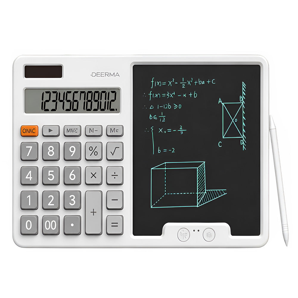 Calculadora de Secretária com Tablet de Escrita Deerma JX01, Cinzenta