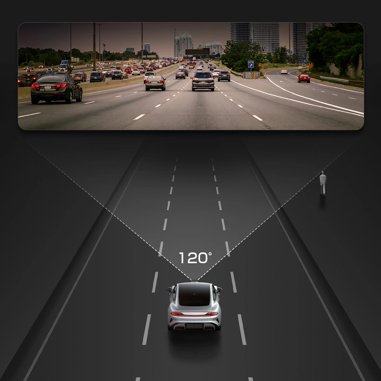 Câmara Automóvel Akeeyo P1, 1080P, Wi-Fi