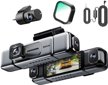 Câmara Automóvel Frontal e Traseira Botslab G980H 4CH, 3K, Wi-Fi, GPS, Ecrã 3.18 polegadas