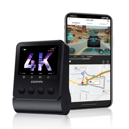 DDPAI Z50 Câmara frontal para automóvel DDPAI Z50, 4K, Wi-Fi, GPS, ecrã de 2,3 polegadas