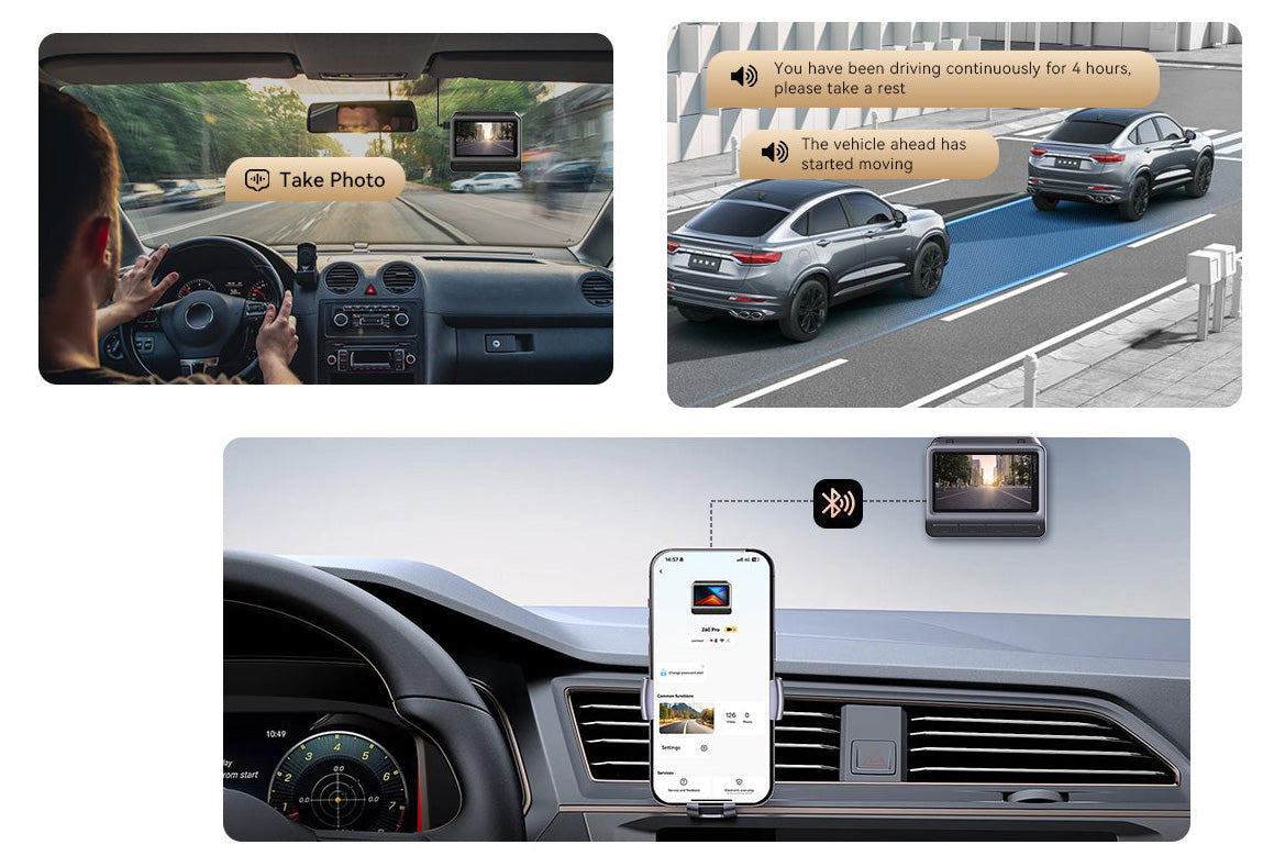 Câmara Automóvel Frontal e Traseira DDPAI Z60 Pro 4G, 4K, Wi-Fi, GPS, Ecrã 3 polegadas