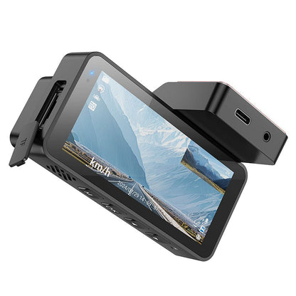 Câmara Auto Frente Traseira HOCO DV12, 2K, Wi-Fi, GPS, Ecrã 3.69 polegadas