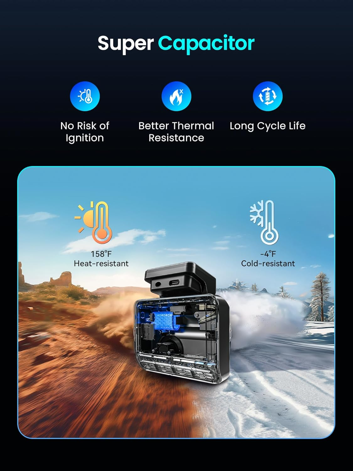 Câmara Auto Frente Traseira DDPAI Z50 Pro Dual, 4K, Wi-Fi, GPS, Ecrã 3 polegadas