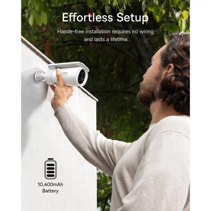 Câmara de Vigilância Baseus Solar S1, Wi-Fi, 2K, IP67, Painel Solar, Exterior S0SW002130