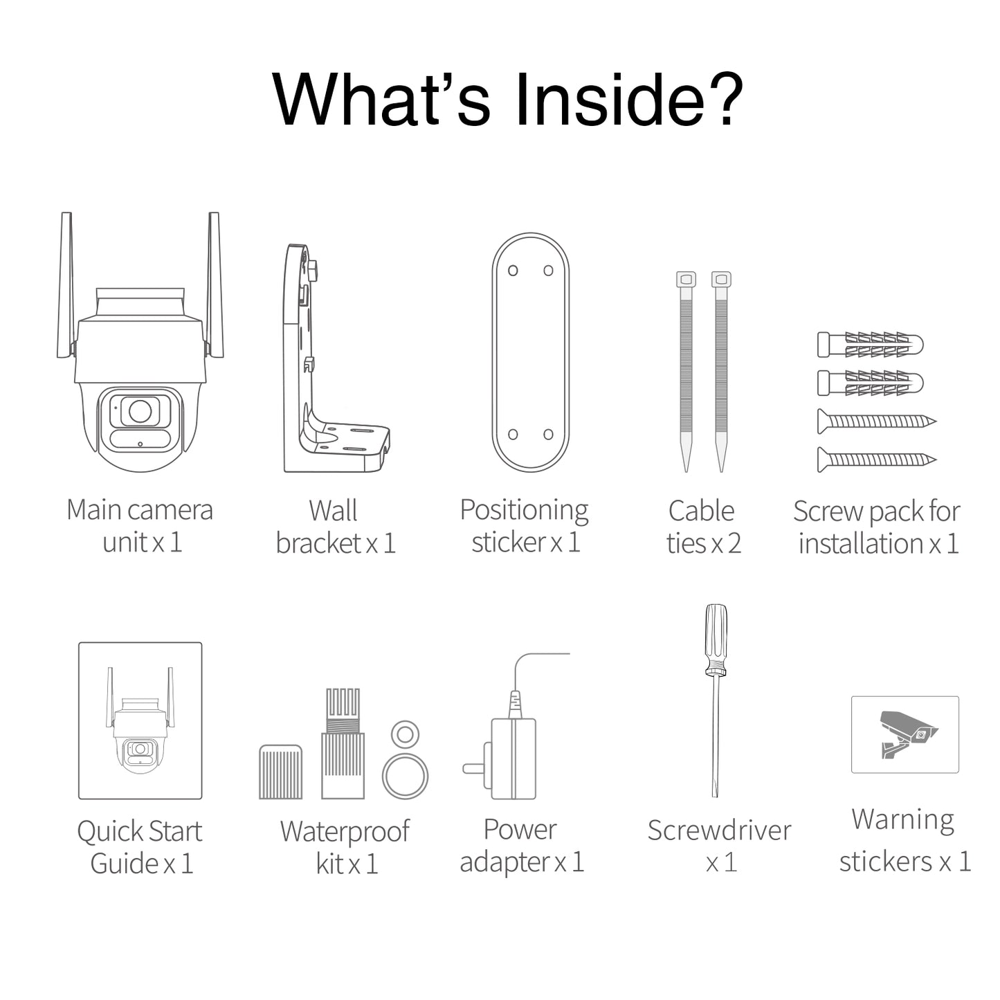 Câmara de vigilância Botslab W311, Wi-Fi, 2K, IP66, Exterior 