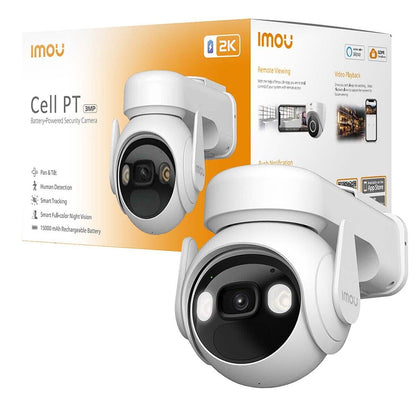 Câmara de Vigilância Imou Cell PT, Wi-Fi, 2K, IP66, Exterior, Branca IPC-K9EP-3T0WE