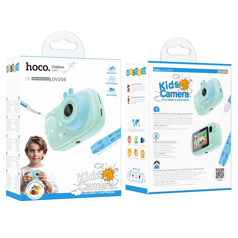 HOCO DV205 Kids Digital Camera, 720P, 1MP, Blue
