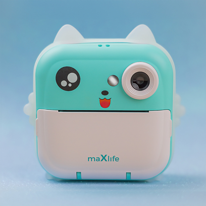 Câmara Digital com função de impressão MaXlife MXPC-100 Kids, Azul