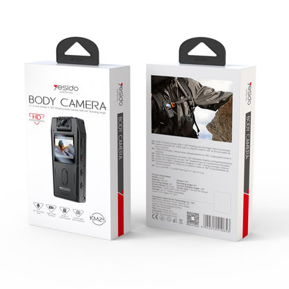 Câmara Desportiva Yesido KM25, 1080P, Ecrã de 1.3 polegadas, Preta