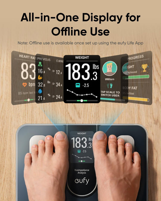 Balança Digital Eufy Smart Scale C20, Preto T9130011