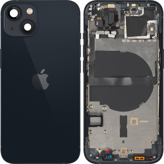 Tampa da bateria do Apple iPhone 13, com meia capa, preto (meia-noite), Troca (Grau B)