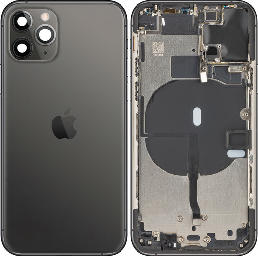 Capa da bateria do Apple iPhone 11 Pro, com meia capa, preto (cinzento-espacial mate), Swap (Grau B)