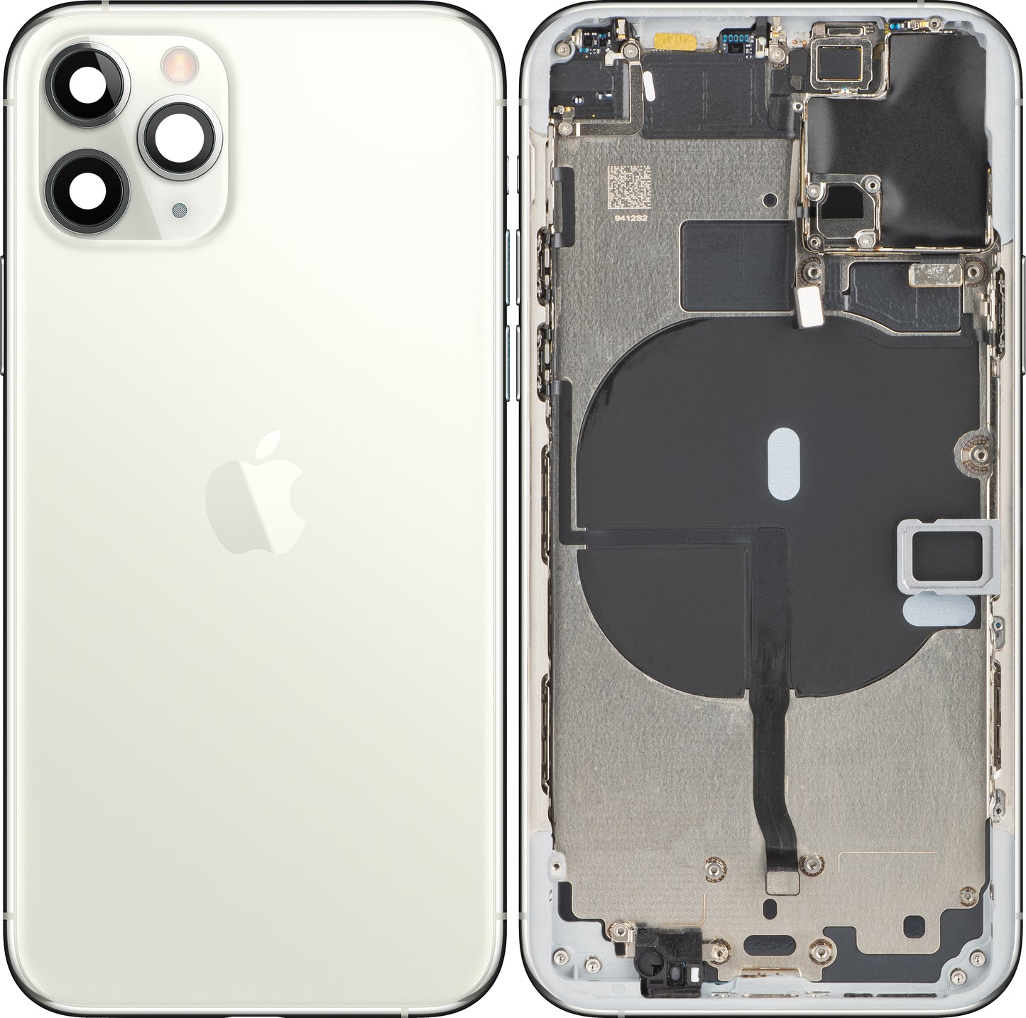 Tampa da bateria do Apple iPhone 11 Pro, com capa intermédia, prateada, trocar 