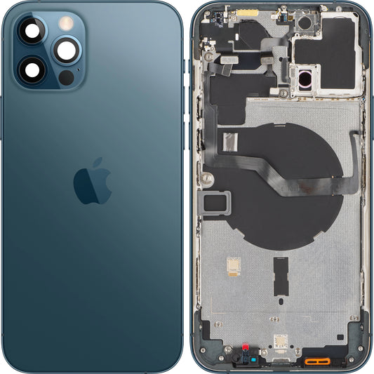 Capa da bateria do Apple iPhone 12 Pro Max, com meia capa, azul (azul Pacífico), Swap 