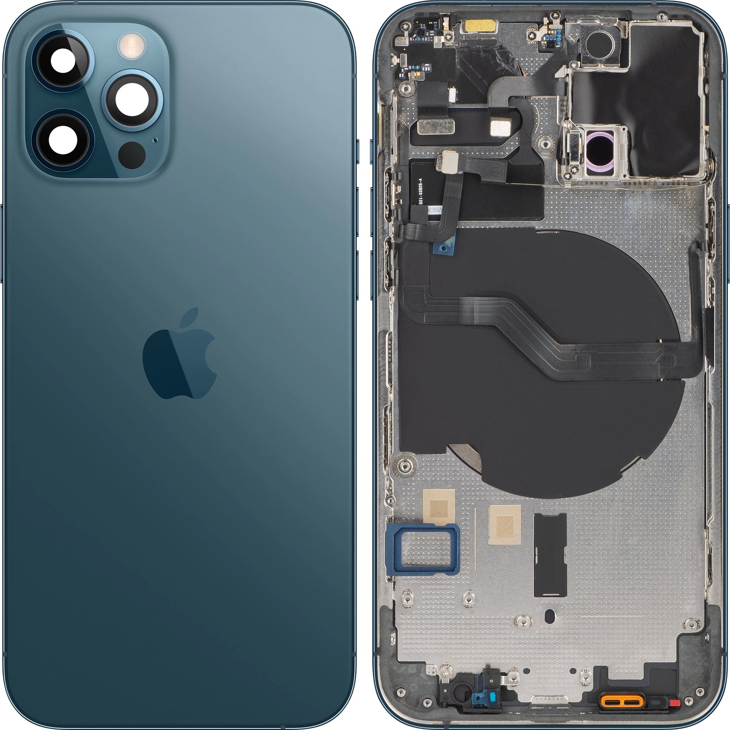 Tampa da Bateria Apple iPhone 12 Pro, Com Carcaça Central, Azul (Pacific Blue), Swap