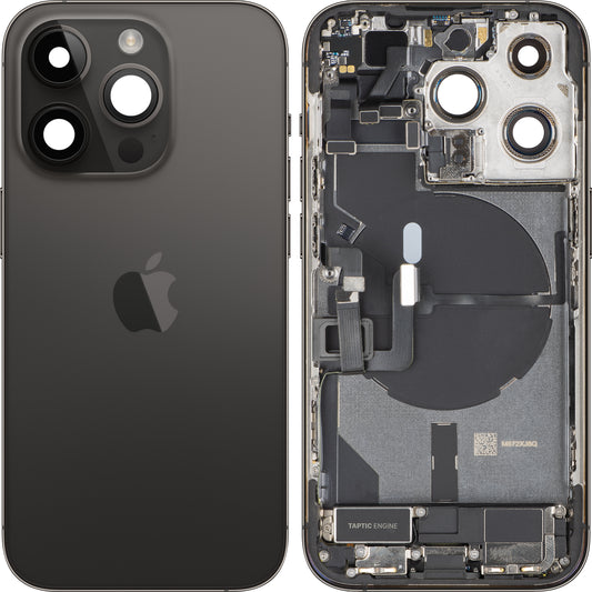 Tampa da Bateria Apple iPhone 14 Pro, Com Carcaça Central, Completa, Preto (Space Black), Swap
