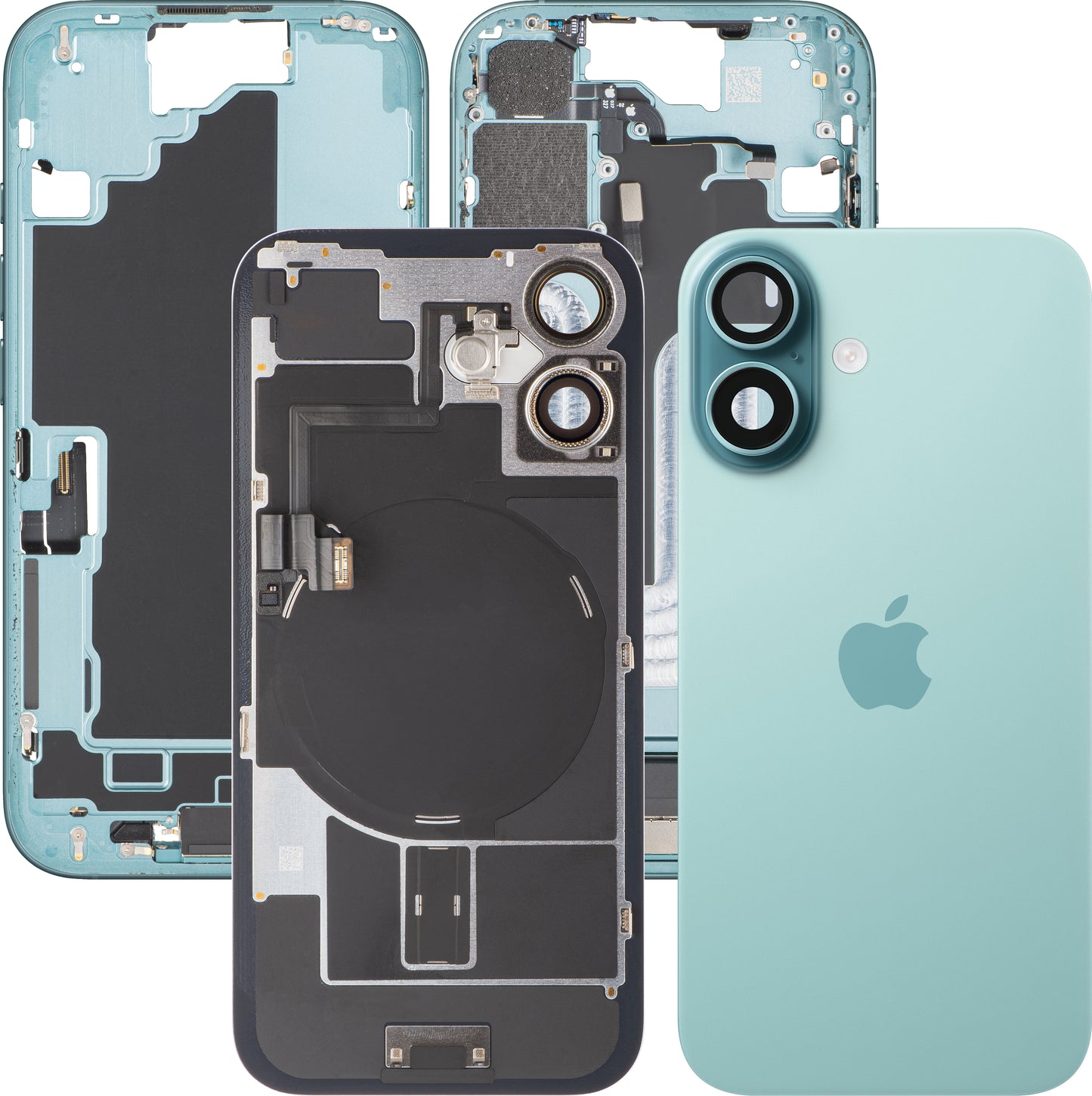 Capa de Bateria Apple iPhone 16, Com Carcaça Central, Completa, Verde (Teal), Swap