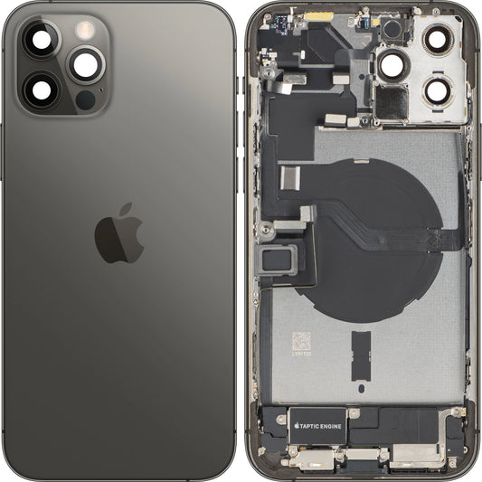 Apple iPhone 12 Pro Max Battery Cover, With Middle Frame, Full Parts, Graphite (Graphite), Swap