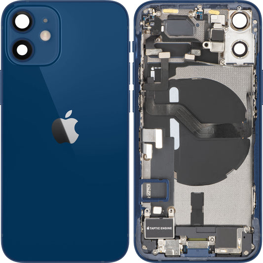 Tampa da Bateria Apple iPhone 12 mini, Com Carcaça Central, Completa, Azul, Swap