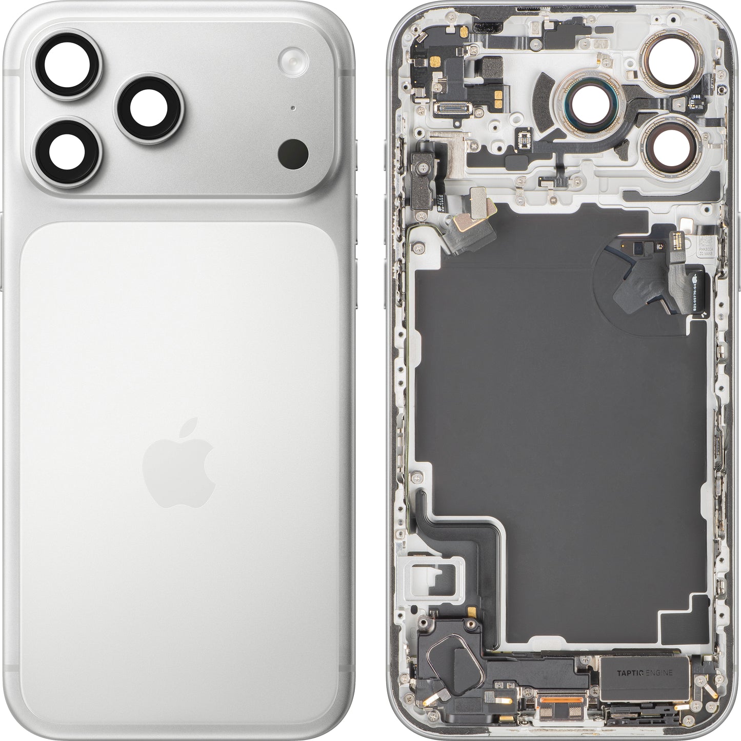 Capa de Bateria Apple iPhone 17 Pro Max, Com Carcaça Central, Completa, Prateada, Swap