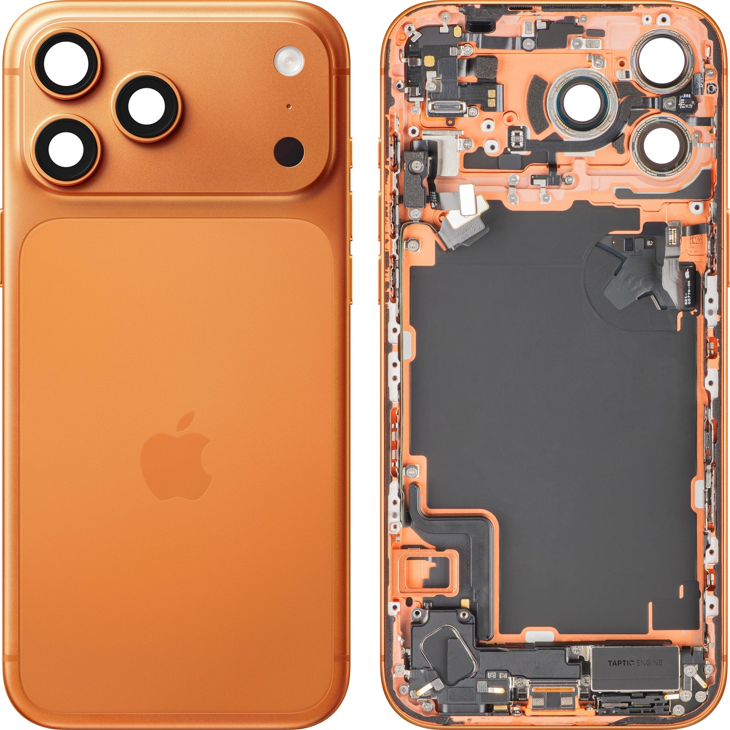 Capa de Bateria Apple iPhone 17 Pro Max, Com Carcaça Central, Completa, Laranja (Cosmic Orange), Swap