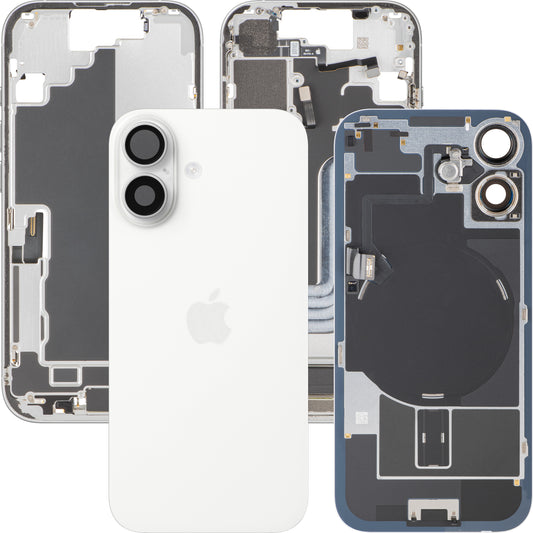 Tampa da Bateria Apple iPhone 17, Com Carcaça Central, Peças Completas, Branco, Swap