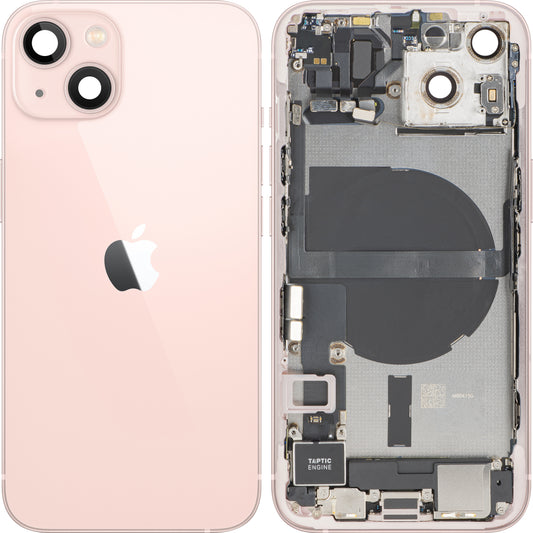 Tampa da Bateria Apple iPhone 13, Com Carcaça Intermédia, Peças Completas, Rosa, Swap Premium