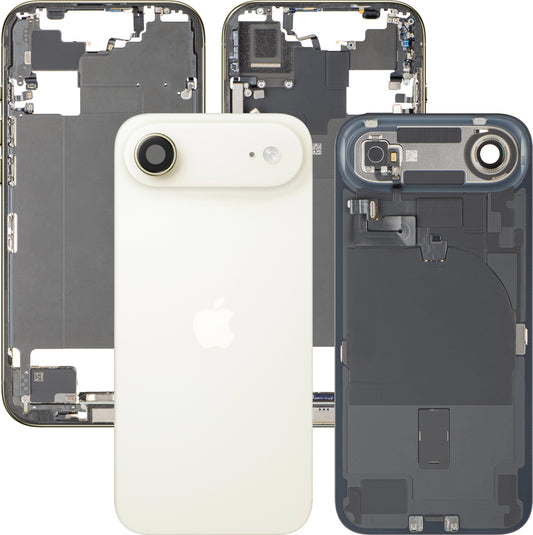 Tampa da Bateria Apple iPhone 17 Air, Com Carcaça Intermédia, Peças Completas, Dourado (Light Gold), Swap Premium