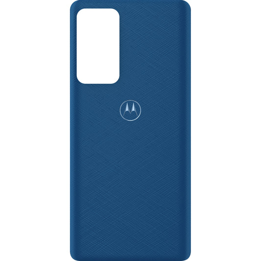 Capa da bateria Motorola Edge 20 Pro, azul (pele vegan azul), Service Pack 5S58C19373