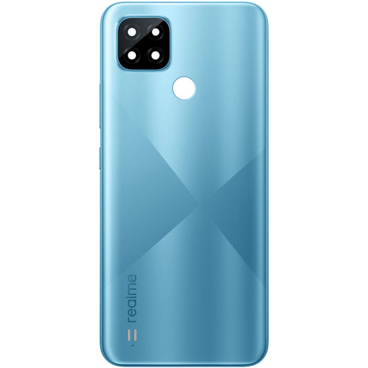 Cobertura da bateria Realme C21, azul cruzado, Service Pack 4906347 