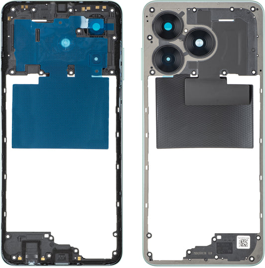 Carcasa Mijloc Honor X5c Plus, Turquesa (Cyan Lake), Service Pack 9707ACHY