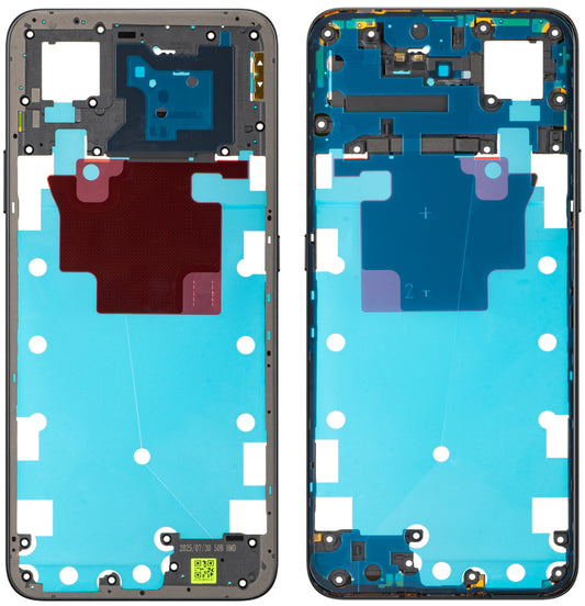 Carcasa Mijloc Honor X7d 4G / 400 Smart 4G, Preto (Velvet Black), Service Pack 9707ACDP