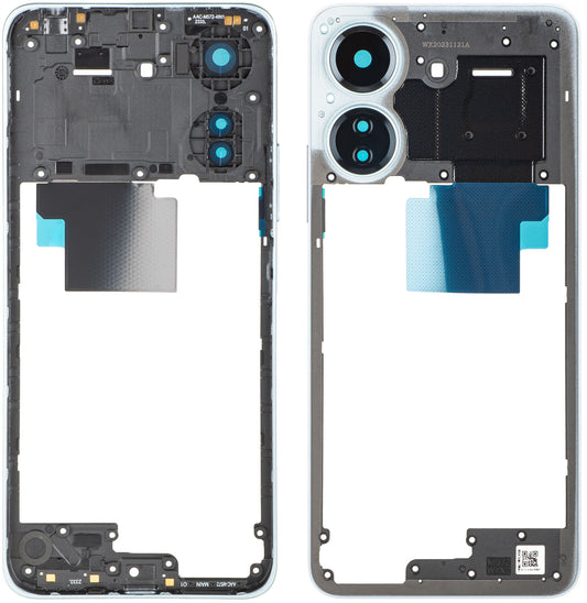 Carcasa Mijloc Xiaomi Redmi 13C, Branca (Glacier White), Service Pack 560003C3UA00