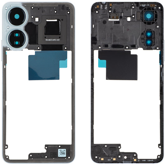 Carcasa Mijloc Xiaomi Redmi 13C NFC, Azul, Service Pack 560001C3UN00