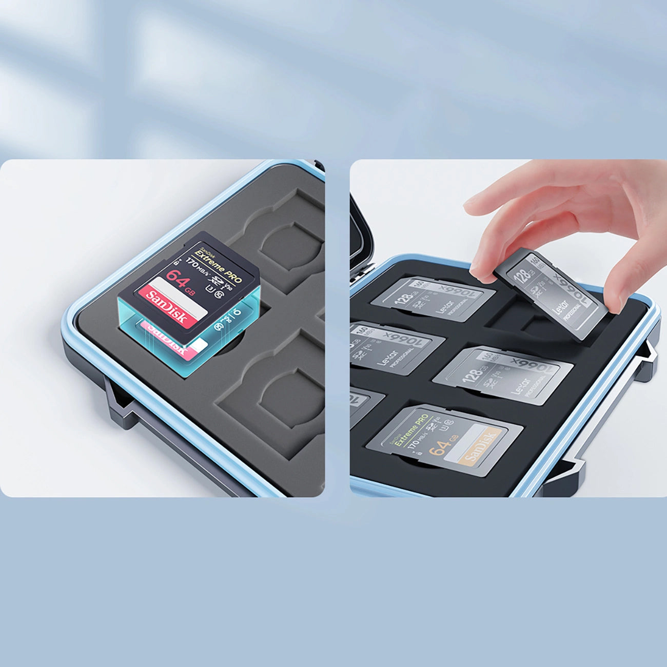 Estojo de Proteção Orico PHCD-3 para cartões de memória SD / microSD, Preto