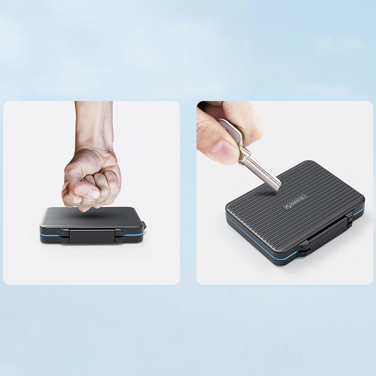 Estojo de Proteção Orico PHCD-3 para cartões de memória SD / microSD, Preto