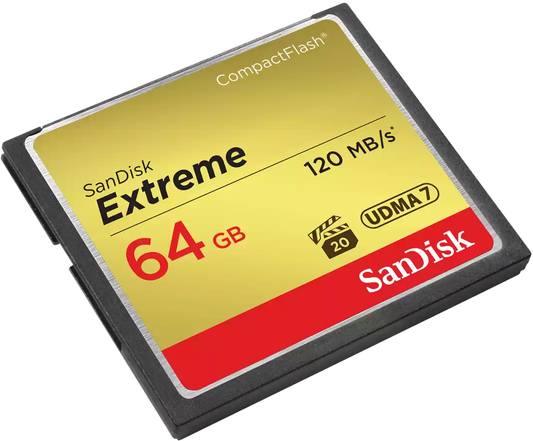 Cartão de Memória CompactFlash SanDisk Extreme, 64Gb, UDMA 7 SDCFXSB-064G-G46