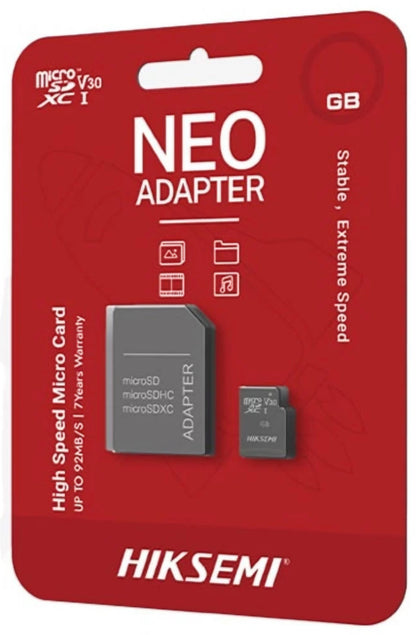 Cartão de Memória microSDHC Hiksemi, 8Gb, Classe 10, Com Adaptador HS-TF-C1/8G/a