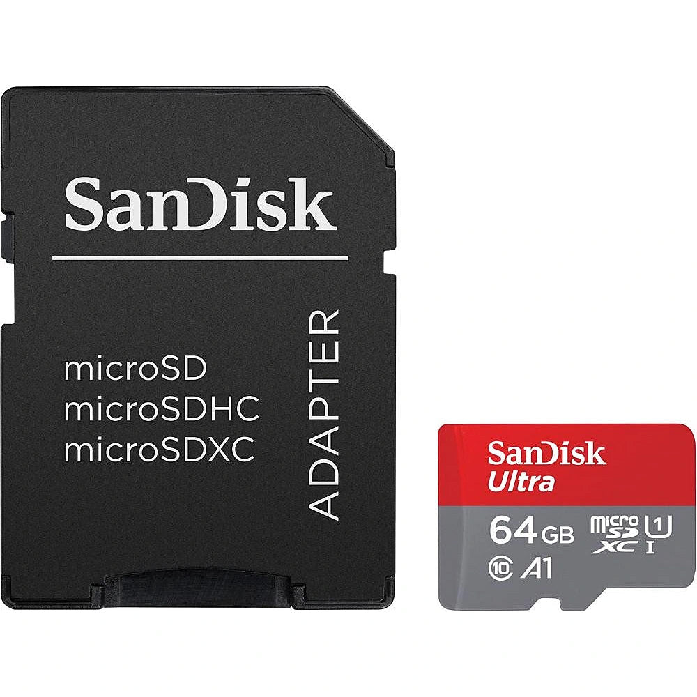 Cartão de Memória microSDXC SanDisk Ultra Android A1, 64Gb, Classe 10 / UHS-1 U1, Com Adaptador SDSQUAB-064G-GN6MA