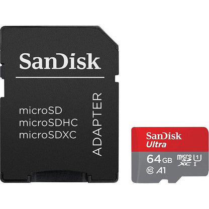 Cartão de Memória microSDXC SanDisk Ultra Android A1, 64Gb, Classe 10 / UHS-1 U1, Com Adaptador SDSQUAB-064G-GN6MA