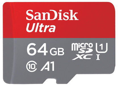 Cartão de Memória microSDXC SanDisk Ultra Android A1, 64Gb, Classe 10 / UHS-1 U1, Com Adaptador SDSQUAB-064G-GN6MA