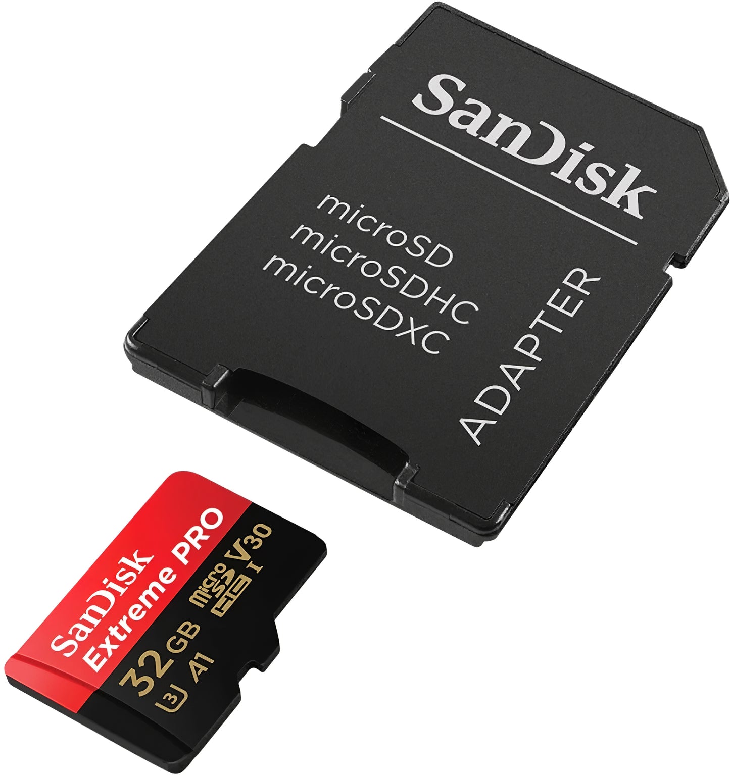 SanDisk Extreme Pro microSDHC Memory Card, 32GB, Class 10 / UHS-1 U3, With Adapter SDSQXCG-032G-GN6MA
