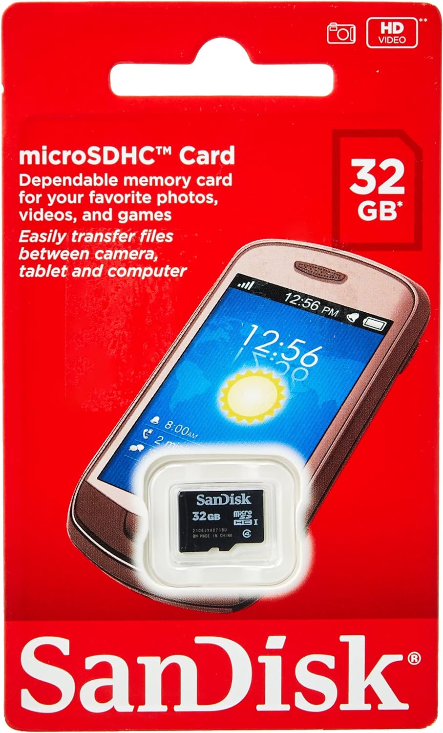 Cartão de Memória SanDisk microSDHC, 32Gb, Classe 4 SDSDQM-032G-B35 